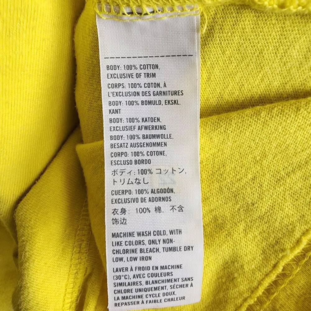 Hollister Shirt Hoodie Women Small Yellow Long Sleeve V-Neck Kangaroo Pocket
